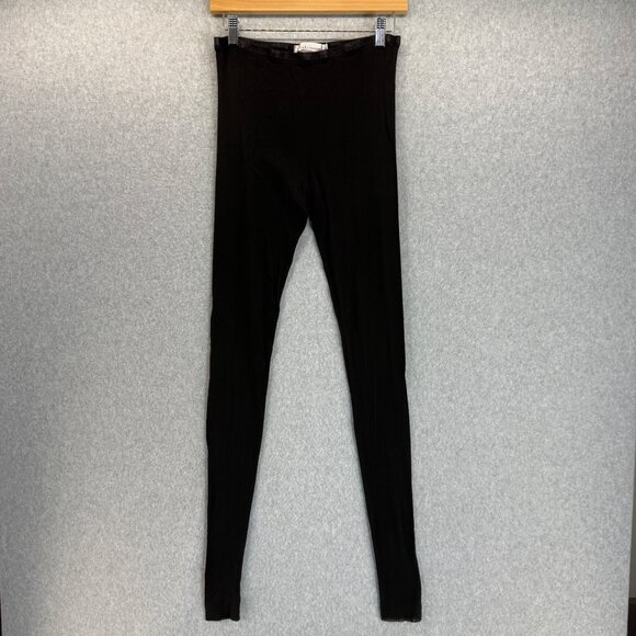 Cut Loose Womens Black Leggings‎ Sheer Cotton Mesh Pants Pull On Size Medium M - Picture 1 of 12